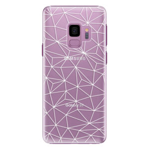Plastové puzdro iSaprio - Abstract Triangles 03 - white - Samsung Galaxy S9
