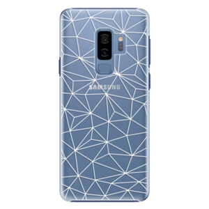 Plastové puzdro iSaprio - Abstract Triangles 03 - white - Samsung Galaxy S9 Plus