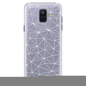Plastové puzdro iSaprio - Abstract Triangles 03 - white - Samsung Galaxy A6