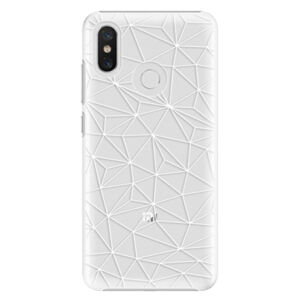 Plastové puzdro iSaprio - Abstract Triangles 03 - white - Xiaomi Mi 8