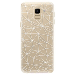 Plastové puzdro iSaprio - Abstract Triangles 03 - white - Samsung Galaxy J6