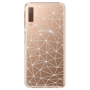Plastové puzdro iSaprio - Abstract Triangles 03 - white - Samsung Galaxy A7 (2018)