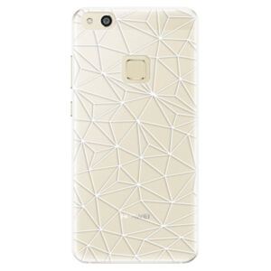 Silikónové puzdro iSaprio - Abstract Triangles 03 - white - Huawei P10 Lite