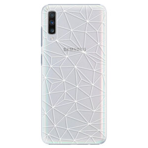 Plastové puzdro iSaprio - Abstract Triangles 03 - white - Samsung Galaxy A70