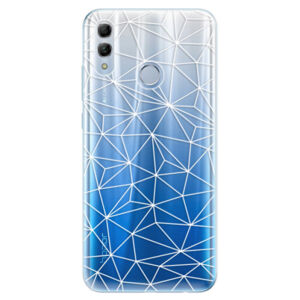 Odolné silikonové pouzdro iSaprio - Abstract Triangles 03 - white - Huawei Honor 10 Lite