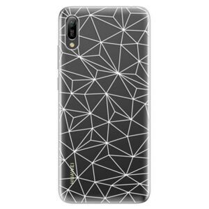 Odolné silikonové pouzdro iSaprio - Abstract Triangles 03 - white - Huawei Y6 2019