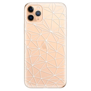 Odolné silikónové puzdro iSaprio - Abstract Triangles 03 - white - iPhone 11 Pro Max