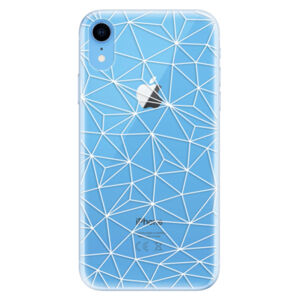 Odolné silikónové puzdro iSaprio - Abstract Triangles 03 - white - iPhone XR