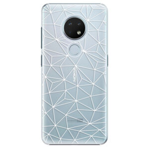 Plastové puzdro iSaprio - Abstract Triangles 03 - white - Nokia 6.2