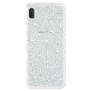 Odolné silikónové puzdro iSaprio - Abstract Triangles 03 - white - Samsung Galaxy A20e
