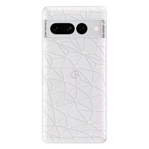 Odolné silikónové puzdro iSaprio - Abstract Triangles 03 - white - Google Pixel 7 Pro 5G