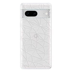Odolné silikónové puzdro iSaprio - Abstract Triangles 03 - white - Google Pixel 7 5G