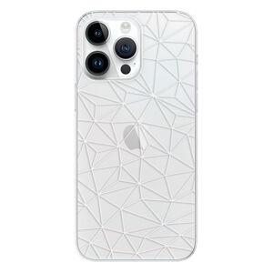 Odolné silikónové puzdro iSaprio - Abstract Triangles 03 - white - iPhone 15 Pro Max