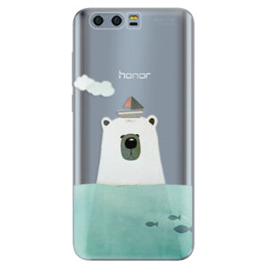 Silikónové puzdro iSaprio - Bear With Boat - Huawei Honor 9