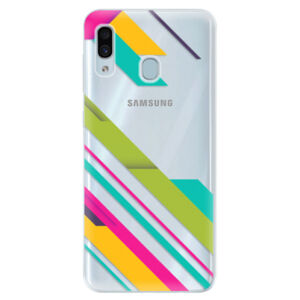 Silikónové puzdro iSaprio - Color Stripes 03 - Samsung Galaxy A30