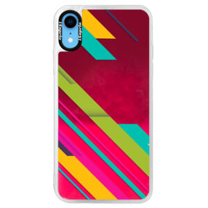 Neónové púzdro Pink iSaprio - Color Stripes 03 - iPhone XR