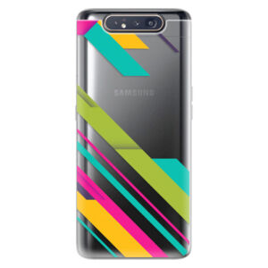 Odolné silikónové puzdro iSaprio - Color Stripes 03 - Samsung Galaxy A80