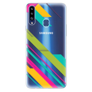Odolné silikónové puzdro iSaprio - Color Stripes 03 - Samsung Galaxy A20s