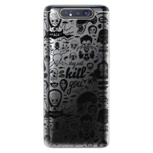 Odolné silikónové puzdro iSaprio - Comics 01 - black - Samsung Galaxy A80