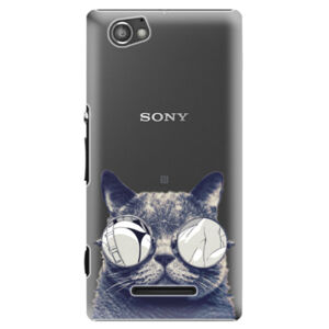 Plastové puzdro iSaprio - Crazy Cat 01 - Sony Xperia M