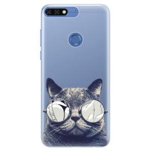 Silikónové puzdro iSaprio - Crazy Cat 01 - Huawei Honor 7C