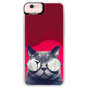 Neónové púzdro Pink iSaprio - Crazy Cat 01 - iPhone 6 Plus/6S Plus