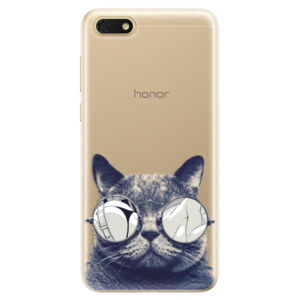 Odolné silikónové puzdro iSaprio - Crazy Cat 01 - Huawei Honor 7S