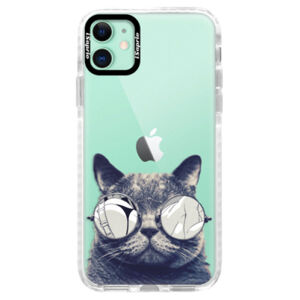 Silikónové puzdro Bumper iSaprio - Crazy Cat 01 - iPhone 11