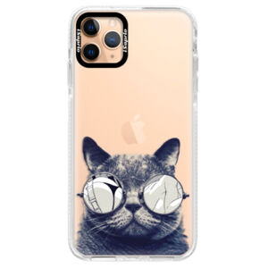 Silikónové puzdro Bumper iSaprio - Crazy Cat 01 - iPhone 11 Pro Max