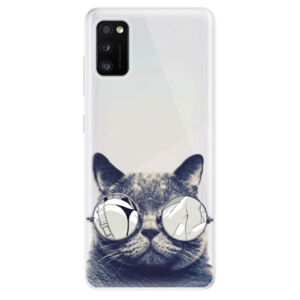 Odolné silikónové puzdro iSaprio - Crazy Cat 01 - Samsung Galaxy A41