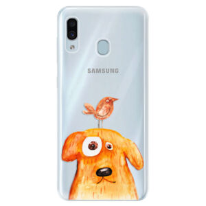 Silikónové puzdro iSaprio - Dog And Bird - Samsung Galaxy A30