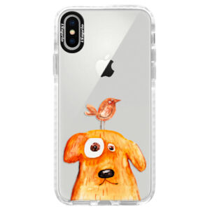 Silikónové púzdro Bumper iSaprio - Dog And Bird - iPhone X