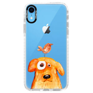 Silikónové púzdro Bumper iSaprio - Dog And Bird - iPhone XR