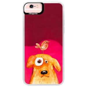 Neónové púzdro Pink iSaprio - Dog And Bird - iPhone 6 Plus/6S Plus