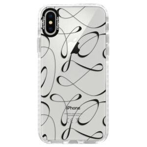 Silikónové púzdro Bumper iSaprio - Fancy - black - iPhone X