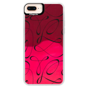 Neónové púzdro Pink iSaprio - Fancy - black - iPhone 8 Plus