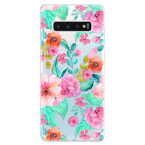 Odolné silikonové pouzdro iSaprio - Flower Pattern 01 - Samsung Galaxy S10+