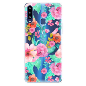 Odolné silikónové puzdro iSaprio - Flower Pattern 01 - Samsung Galaxy A20s