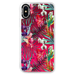 Neónové púzdro Pink iSaprio - Flower Pattern 03 - iPhone XS