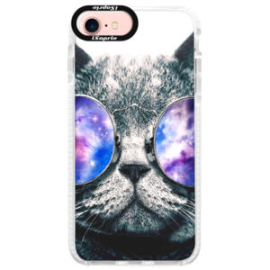 Silikónové púzdro Bumper iSaprio - Galaxy Cat - iPhone 7