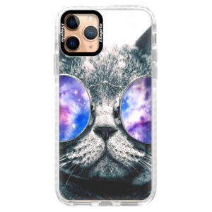Silikónové puzdro Bumper iSaprio - Galaxy Cat - iPhone 11 Pro