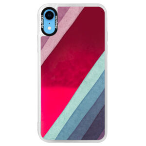 Neónové púzdro Pink iSaprio - Glitter Stripes 01 - iPhone XR