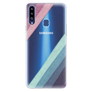 Odolné silikónové puzdro iSaprio - Glitter Stripes 01 - Samsung Galaxy A20s