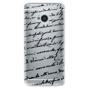 Plastové puzdro iSaprio - Handwriting 01 - black - HTC One M7
