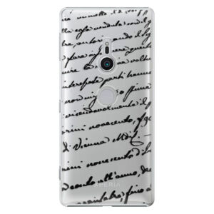 Plastové puzdro iSaprio - Handwriting 01 - black - Sony Xperia XZ2