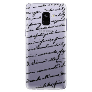 Plastové puzdro iSaprio - Handwriting 01 - black - Samsung Galaxy A8+