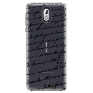 Plastové puzdro iSaprio - Handwriting 01 - black - Nokia 3.1
