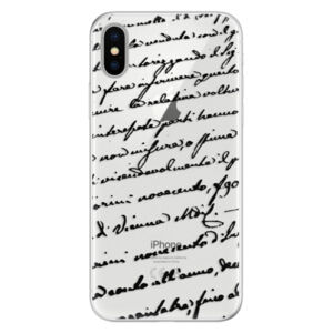 Silikónové puzdro iSaprio - Handwriting 01 - black - iPhone X