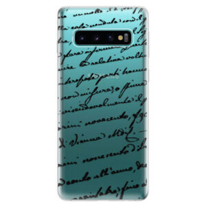 Odolné silikonové pouzdro iSaprio - Handwriting 01 - black - Samsung Galaxy S10