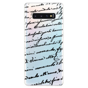 Odolné silikonové pouzdro iSaprio - Handwriting 01 - black - Samsung Galaxy S10+